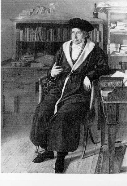 Hegel at age 58, aquarel by Julius Sebbers